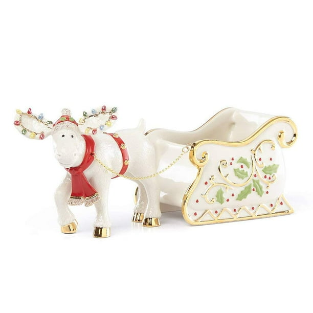 Red & Green Lenox Merry Marcel Figural Candy Dish 2.35 LB Red & Green Lenox Merry Marcel Figural Candy Dish 2.35 LB